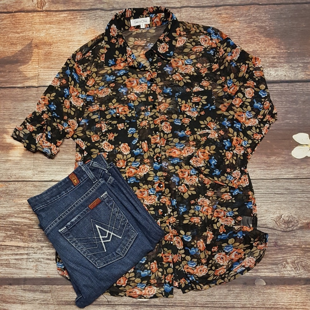 Eden & Olivia floral print Blouse